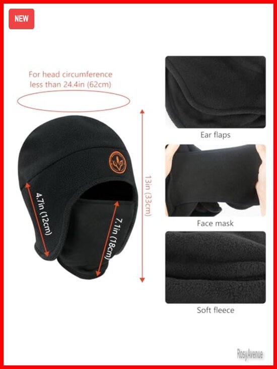 Soft Fleece 2-in-1 Hat with Mask Ear Flap main image 4